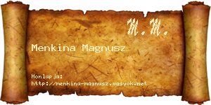 Menkina Magnusz névjegykártya
